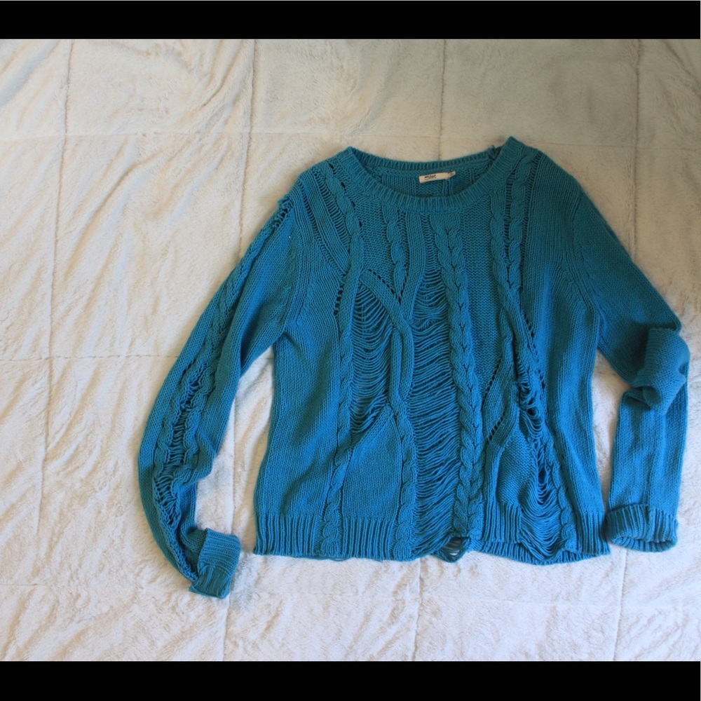 Distressed sweater